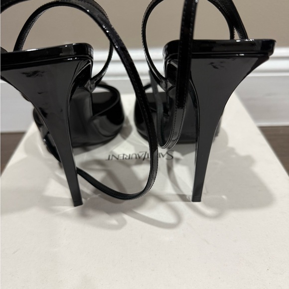 Saint Laurent La Scandale Patent Leather Sandals - Picture 5 of 8